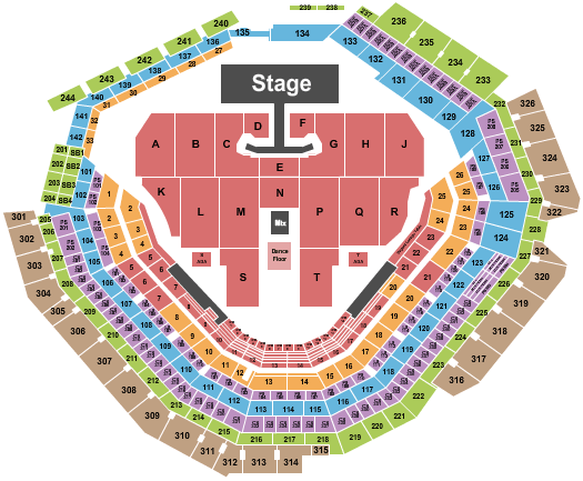 Globe Life Field Jonas Brothers Seating Chart